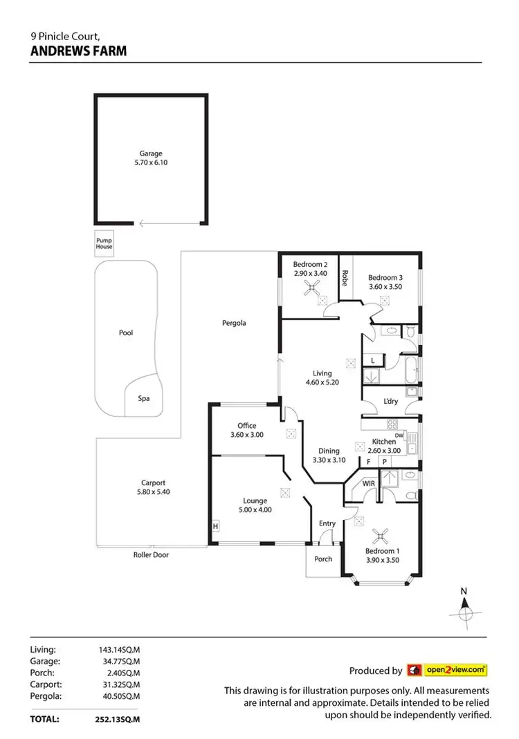 Floorplan of Homely house listing, 9 Pinicle Court, Andrews Farm SA 5114