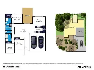 Floorplan of Homely house listing, 21 Emarald Close, Mornington VIC 3931