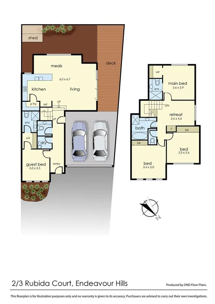 Floorplan of Homely townhouse listing, 2/3 Rubida Court, Endeavour Hills VIC 3802
