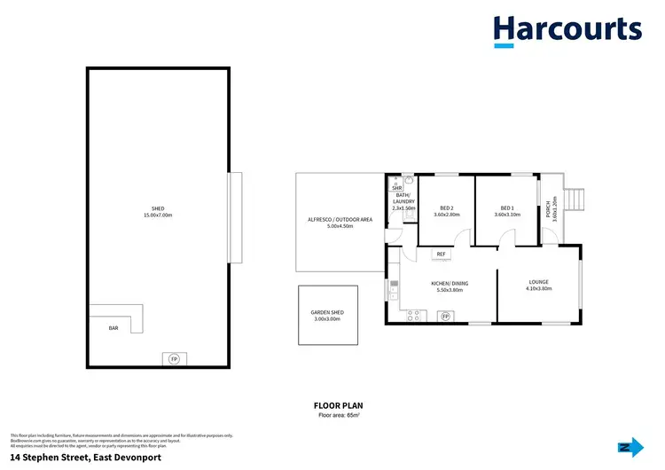 Floorplan of Homely house listing, 14 Stephen Street, East Devonport TAS 7310