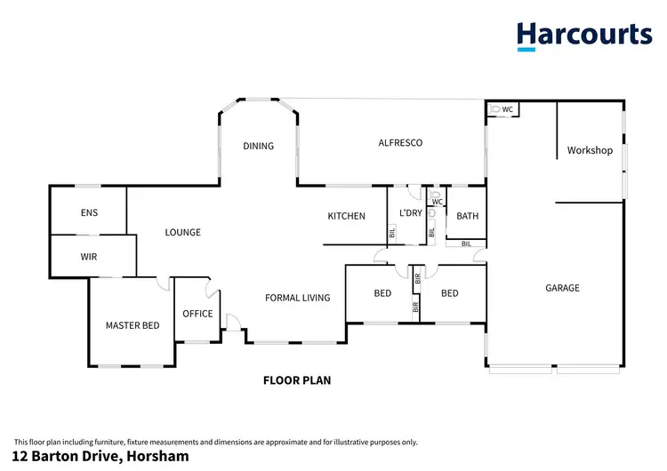 Floorplan of Homely house listing, 12 Barton Drive, Horsham VIC 3400