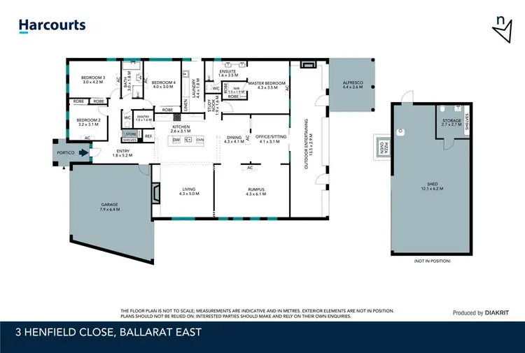 Floorplan of Homely house listing, 3 Henfield Close, Ballarat East VIC 3350