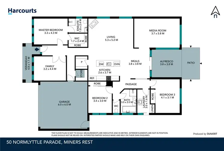 Floorplan of Homely house listing, 50 Normlyttle Parade, Miners Rest VIC 3352