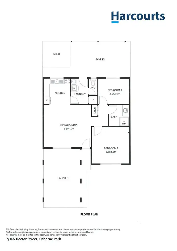 Floorplan of Homely unit listing, 7/165 Hector Street, Osborne Park WA 6017