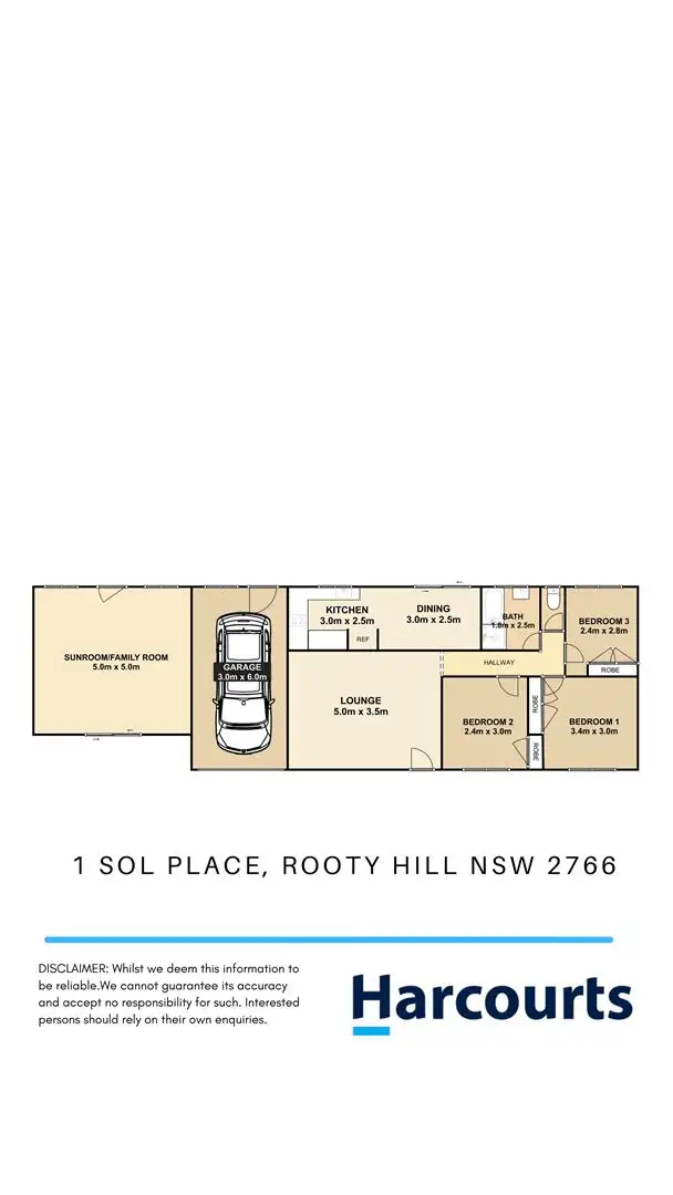 Floorplan of Homely house listing, 1 Sol Place, Rooty Hill NSW 2766