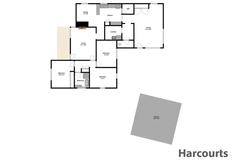 Floorplan of Homely house listing, 28 Gloucester Place, Warragul VIC 3820