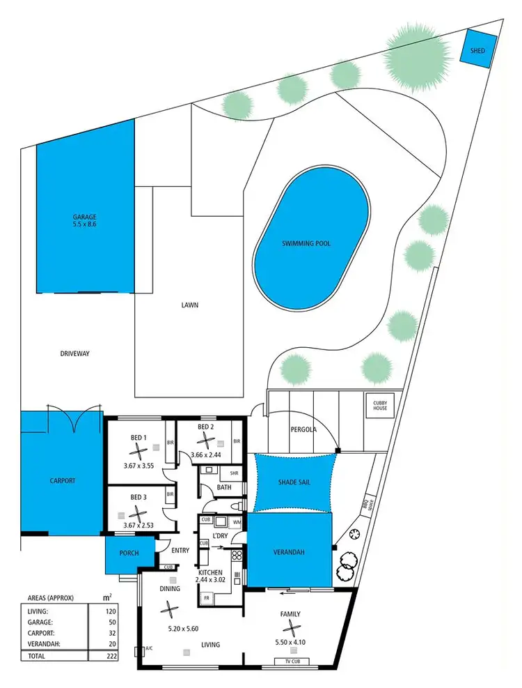 Floorplan of Homely house listing, 5 Marcian Street, Christie Downs SA 5164