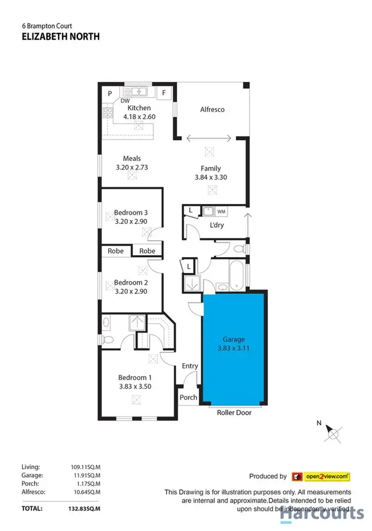 Floorplan of Homely house listing, 6 Brampton Court, Elizabeth North SA 5113