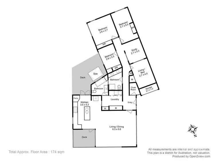 Floorplan of Homely house listing, 2 Athleen Avenue, Lenah Valley TAS 7008