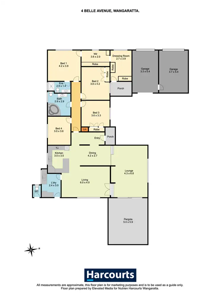 Floorplan of Homely house listing, 4 Belle Avenue, Wangaratta VIC 3677