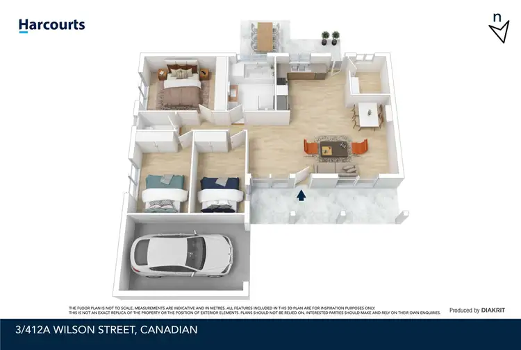 Floorplan of Homely unit listing, 3/412a Wilson Street, Canadian VIC 3350
