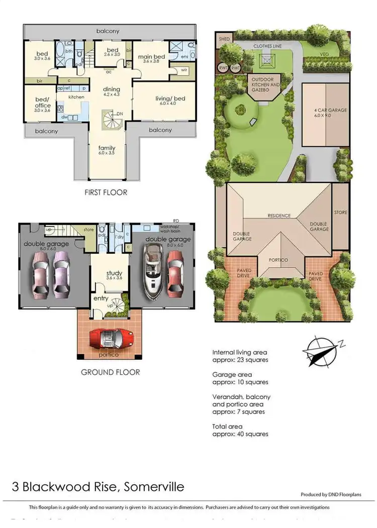 Floorplan of Homely house listing, 3 Blackwood Rise, Somerville VIC 3912
