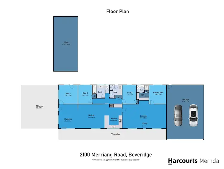 Floorplan of Homely house listing, 2100 Merriang Road, Beveridge VIC 3753