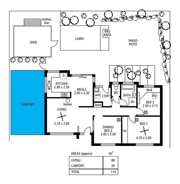 Floorplan of Homely house listing, 3 Stanton Place, Aberfoyle Park SA 5159
