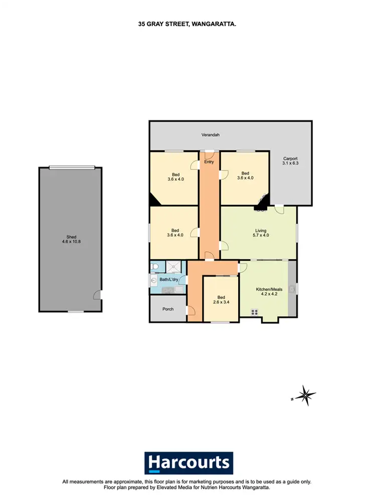 Floorplan of Homely house listing, 35 Gray Street, Wangaratta VIC 3677