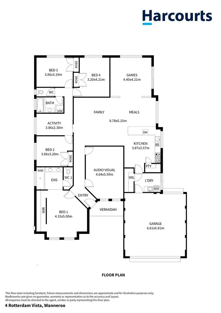 Floorplan of Homely house listing, 4 Rotterdam Vista, Wanneroo WA 6065