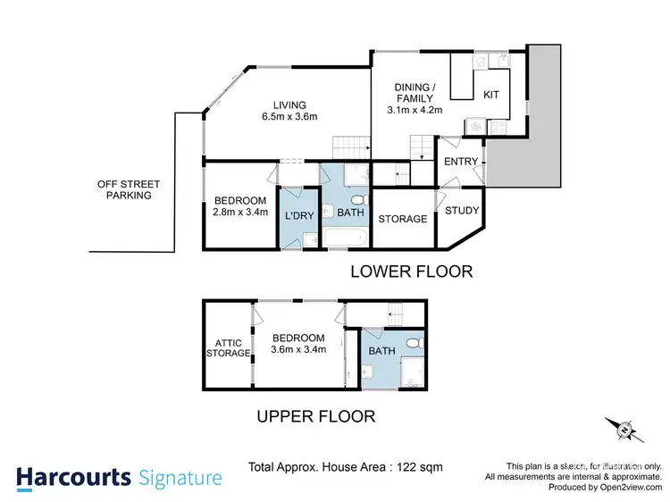 Floorplan of Homely unit listing, 85A Newdegate Street, West Hobart TAS 7000