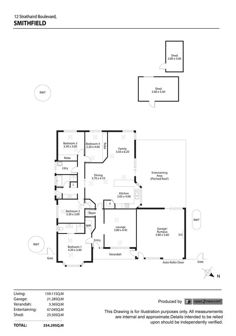 Floorplan of Homely house listing, 12 Strathaird Blvd, Smithfield SA 5114