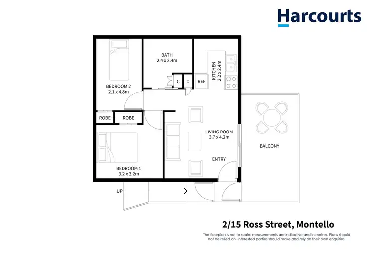 Floorplan of Homely unit listing, 2/15 Ross Street, Montello TAS 7320