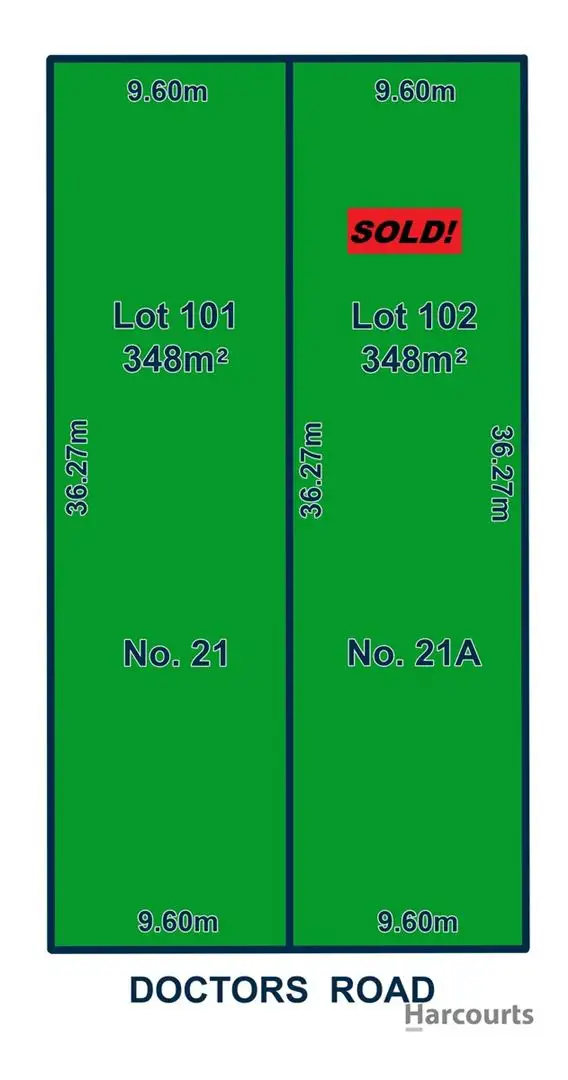 Floorplan of Homely land listing, 21 and 21a Doctors Road, Morphett Vale SA 5162