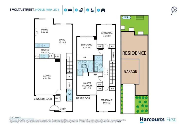 Floorplan of Homely townhouse listing, 3 Volta Street, Noble Park VIC 3174