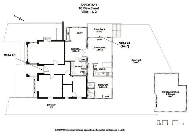 Floorplan of Homely unit listing, 2/10 View Street, Sandy Bay TAS 7005