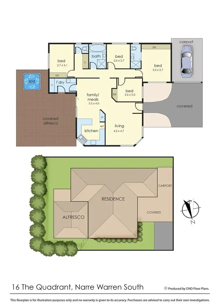 Floorplan of Homely house listing, 16 The Quadrant, Narre Warren South VIC 3805