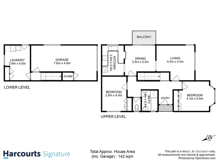 Floorplan of Homely villa listing, 1/36 Nankoor Crescent, Howrah TAS 7018