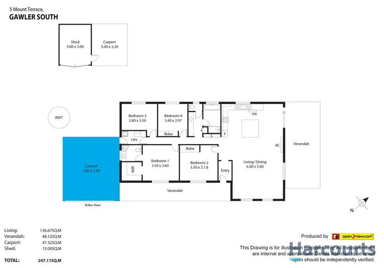 Floorplan of Homely house listing, 5 Mount Terrace, Gawler South SA 5118