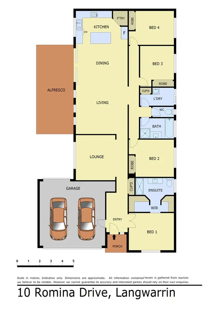 Floorplan of Homely house listing, 10 Romina Drive, Langwarrin VIC 3910