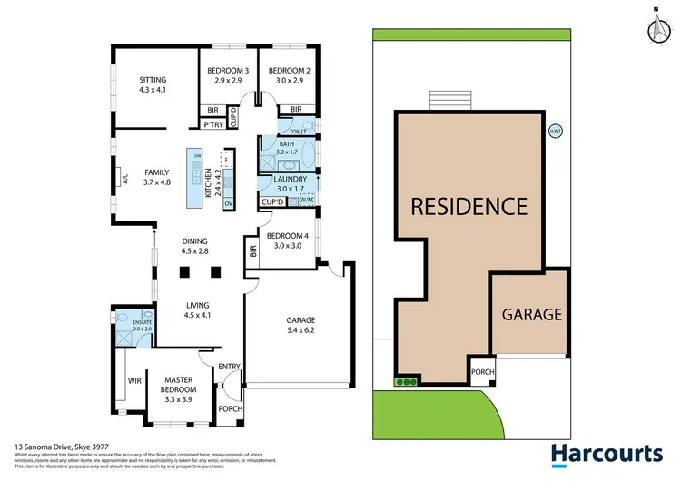 Floorplan of Homely house listing, 13 Sanoma Drive, Skye VIC 3977