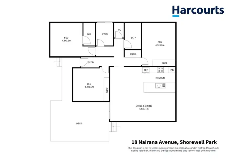 Floorplan of Homely house listing, 18 Nairana Avenue, Shorewell Park TAS 7320