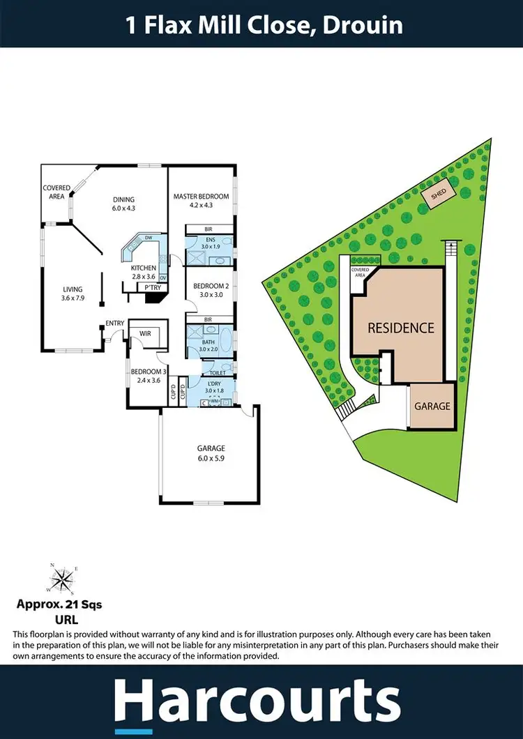 Floorplan of Homely house listing, 1 Flax Mill Close, Drouin VIC 3818