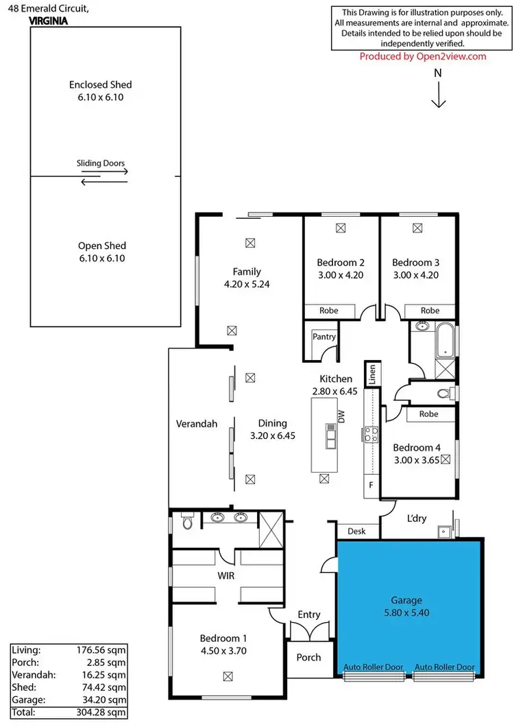 Floorplan of Homely house listing, 48 Emerald Circuit, Virginia SA 5120