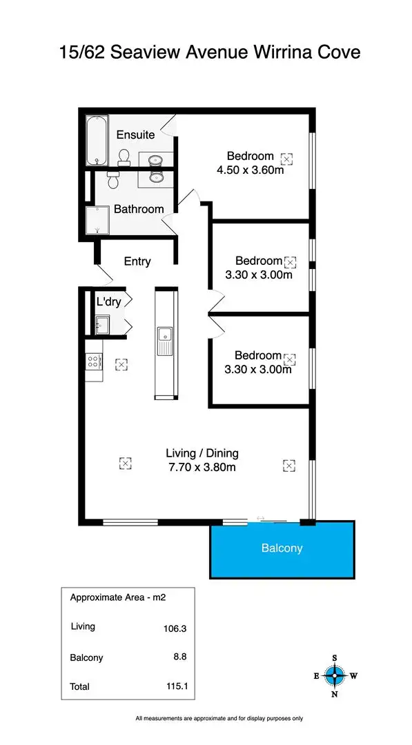 Floorplan of Homely apartment listing, 15/62 Seaview Avenue, Wirrina Cove SA 5204