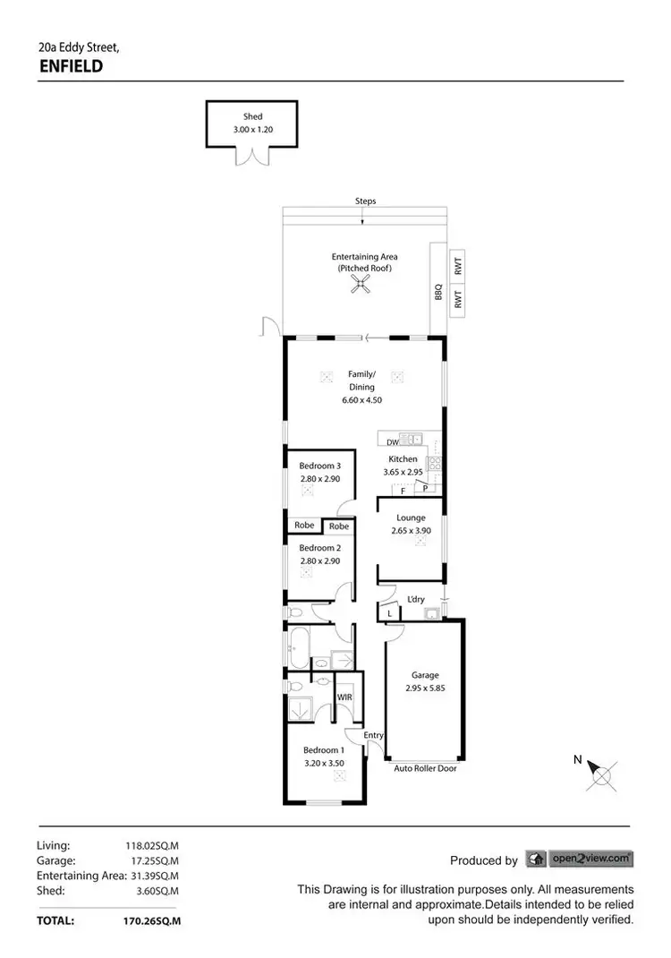 Floorplan of Homely house listing, 20A Eddy Street, Enfield SA 5085
