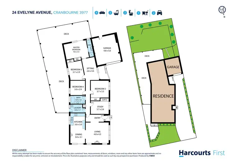 Floorplan of Homely house listing, 24 Evelyne Avenue, Cranbourne VIC 3977