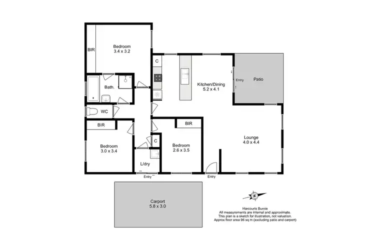 Floorplan of Homely unit listing, Unit 1 / 11 Paramount Court, Shorewell Park TAS 7320