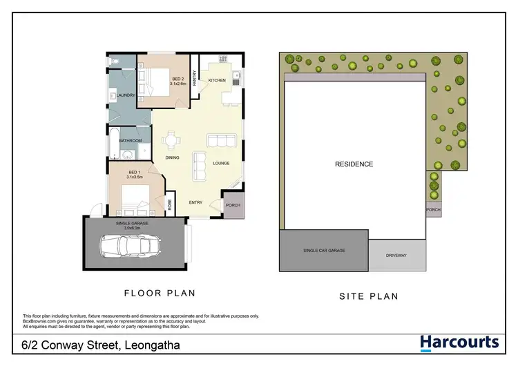 Floorplan of Homely unit listing, 6/2 Conway Street, Leongatha VIC 3953