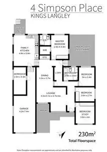 Floorplan of Homely house listing, 4 Simpson Place, Kings Langley NSW 2147
