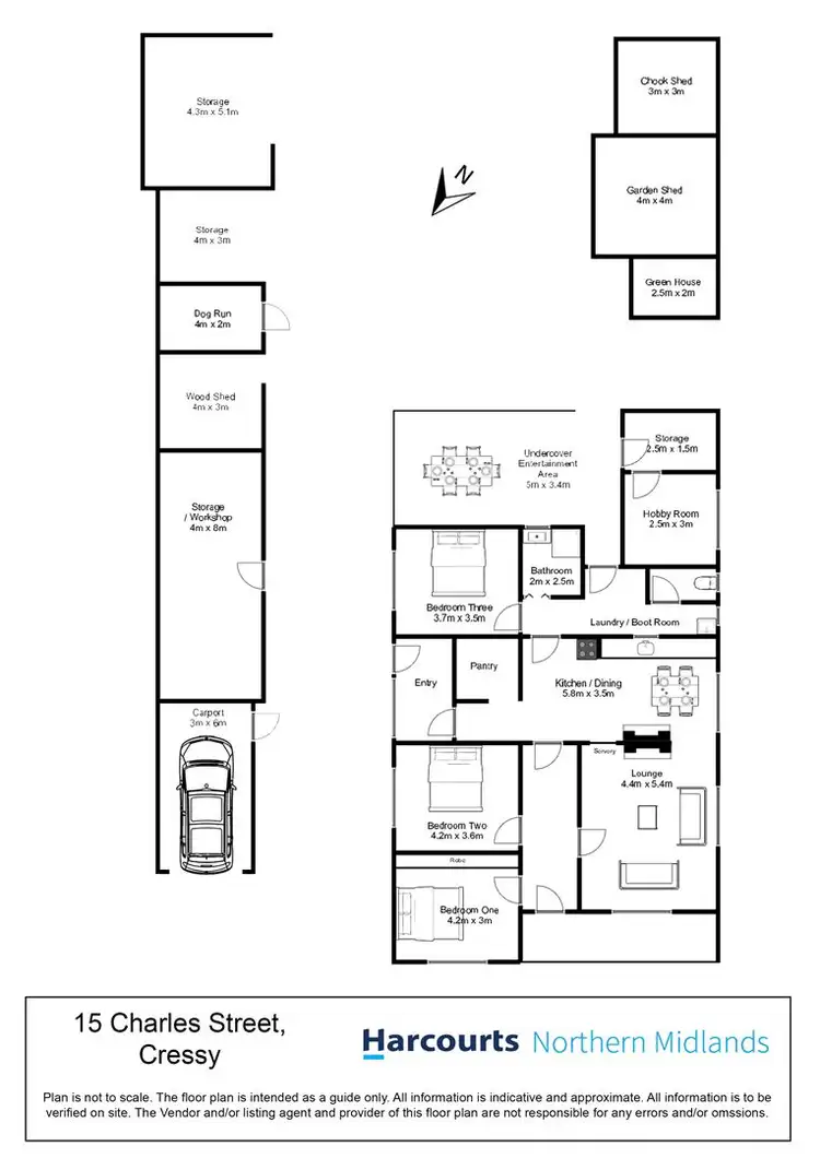Floorplan of Homely house listing, 15 Charles Street, Cressy TAS 7302