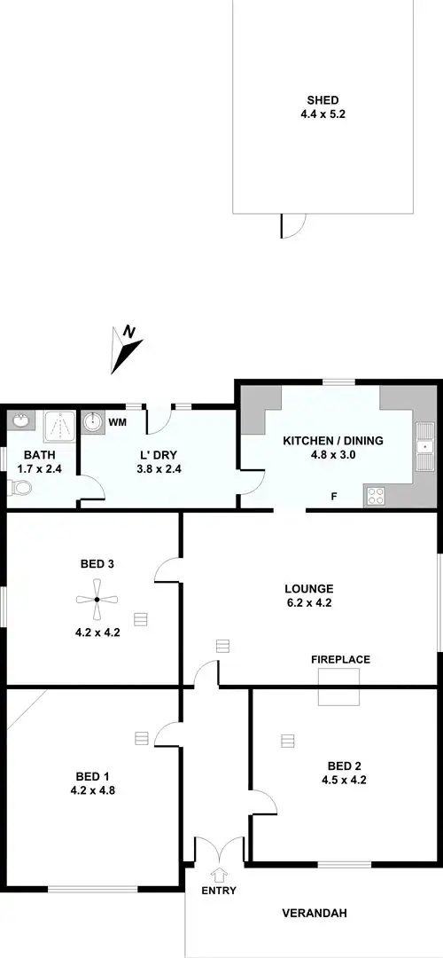 Floorplan of Homely house listing, 12 Bridle Street, Saddleworth SA 5413