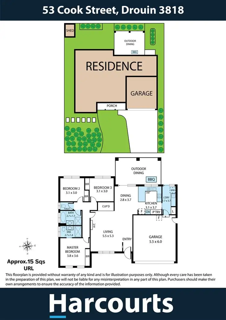 Floorplan of Homely house listing, 53 Cook Street, Drouin VIC 3818