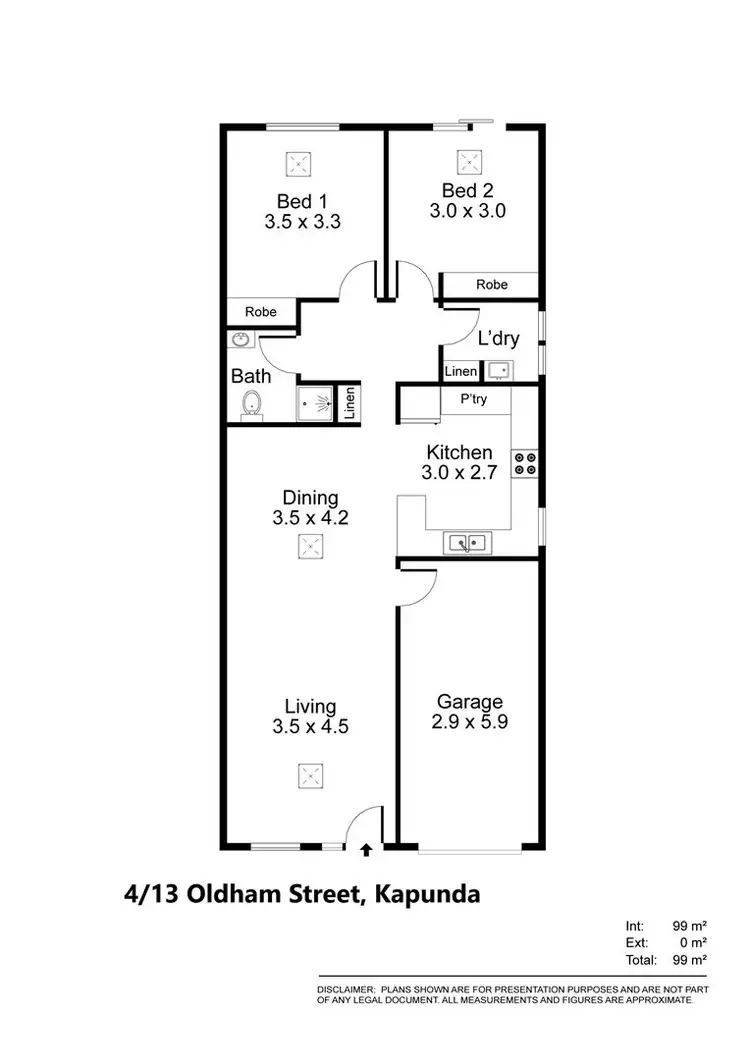 Floorplan of Homely house listing, 4/13 Oldham Street, Kapunda SA 5373
