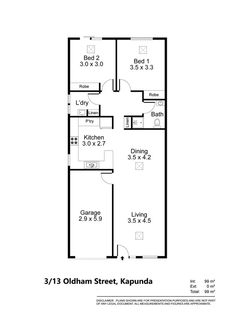 Floorplan of Homely house listing, 3/13 Oldham Street, Kapunda SA 5373