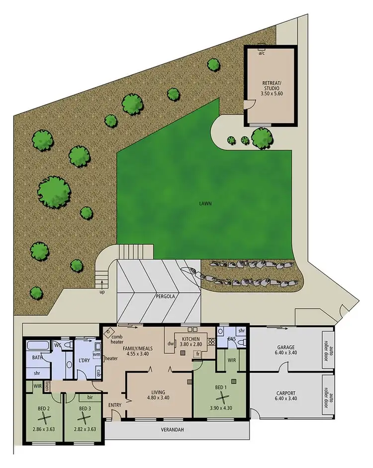 Floorplan of Homely house listing, 12 Jerilderie Drive, Happy Valley SA 5159