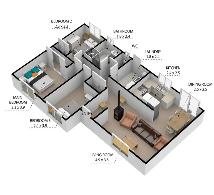 Floorplan of Homely house listing, 5 Mona Vale Place, Woodbine NSW 2560