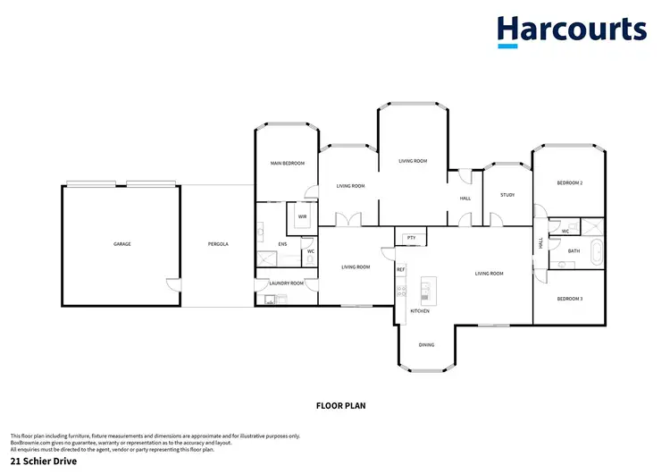 Floorplan of Homely house listing, 21 Schier Drive, Horsham VIC 3400