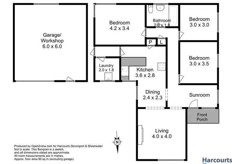 Floorplan of Homely house listing, 91 Madden Street, Devonport TAS 7310
