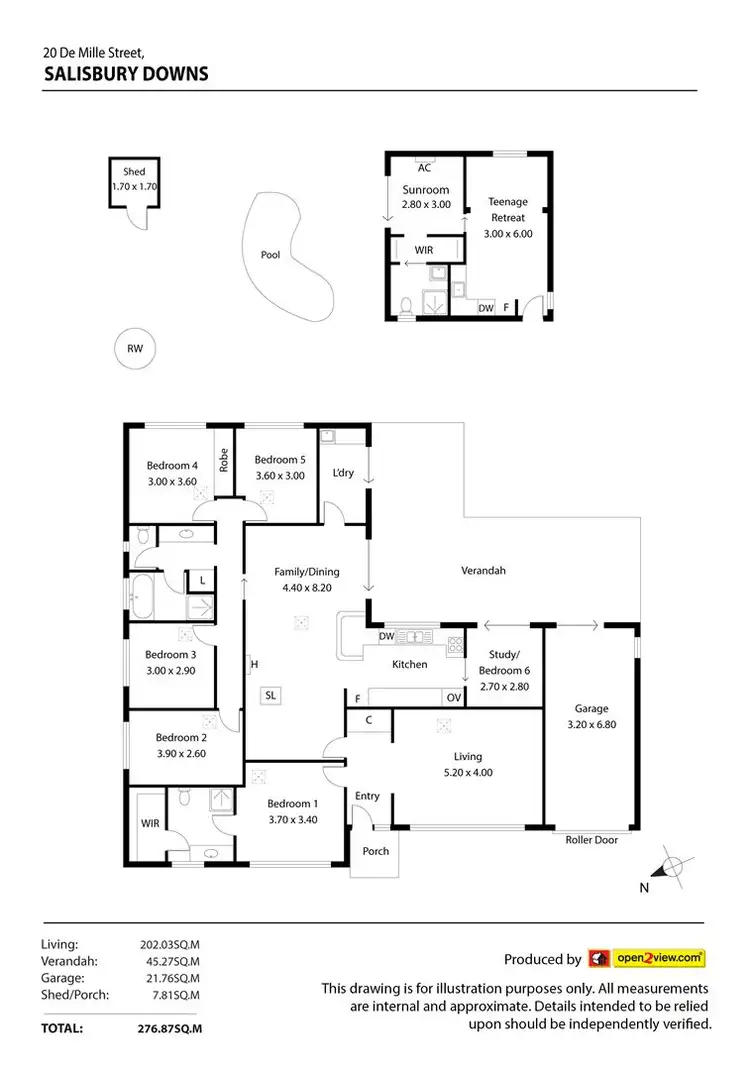 Floorplan of Homely house listing, 20 De Mille Street, Salisbury Downs SA 5108